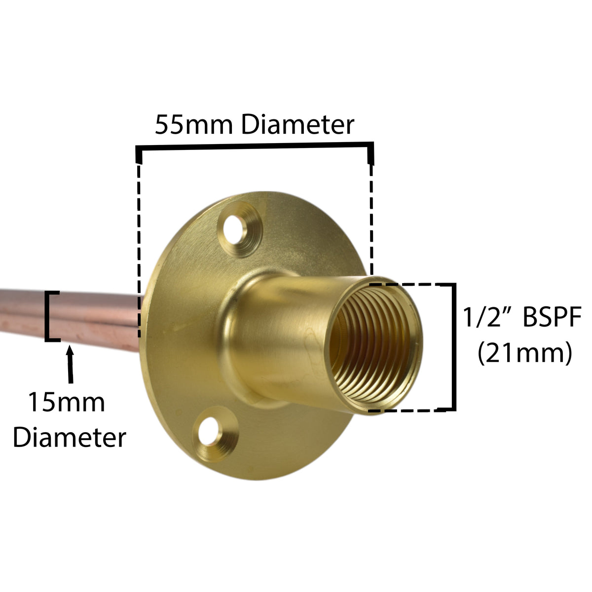 Polished Brass 13mm Barb Tap Kit – Basic Mounting