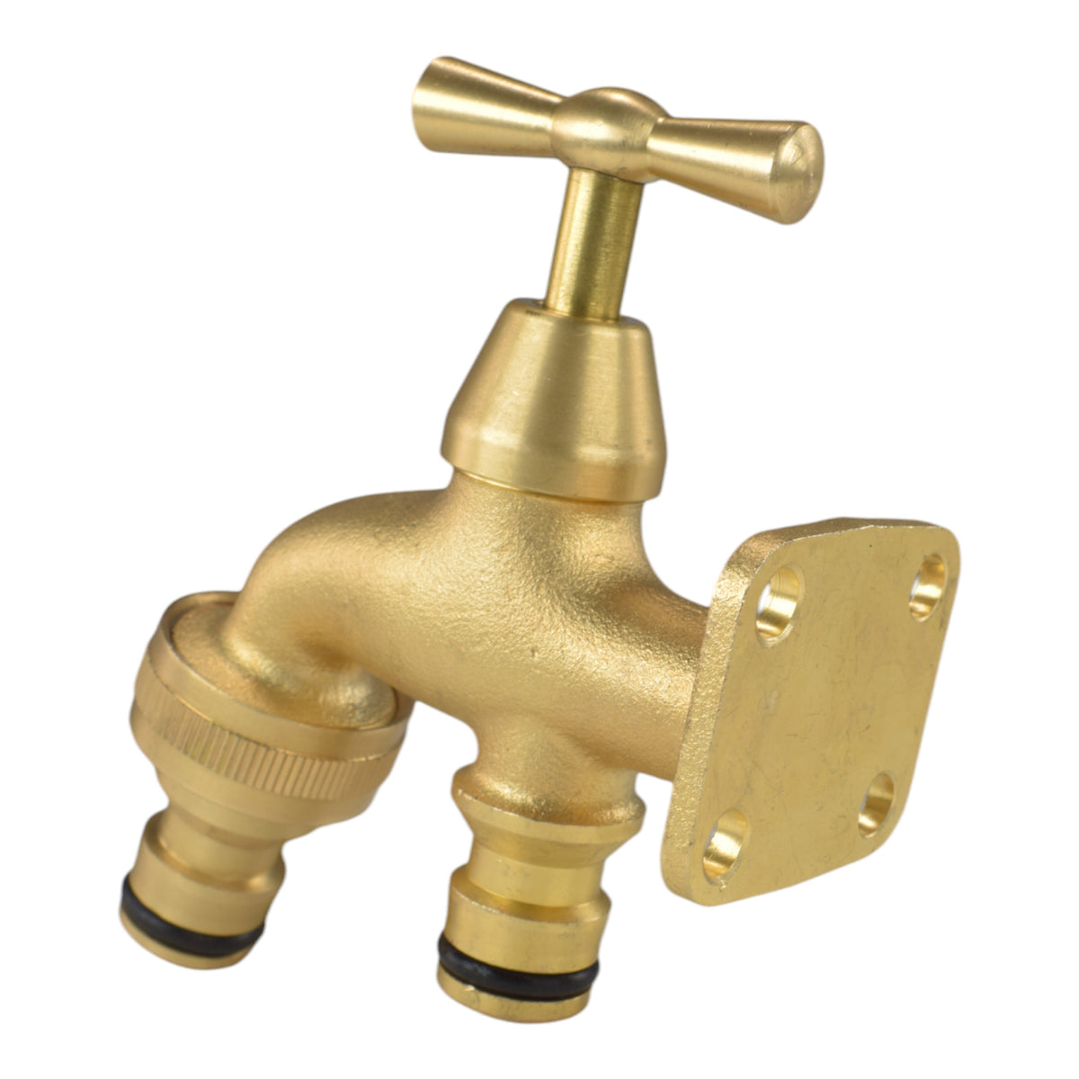 Brass Mounting-Plate Tap with Quick-Connect Inlet & Outlet