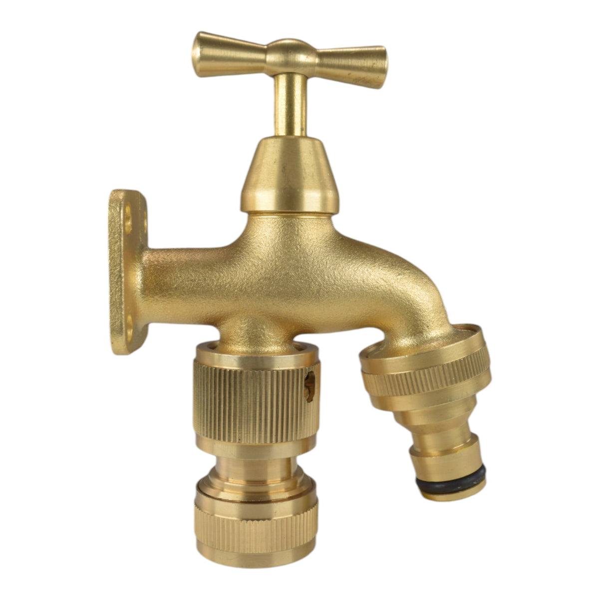 Brass Mounting-Plate Tap with Quick-Connect Inlet & Outlet Kit