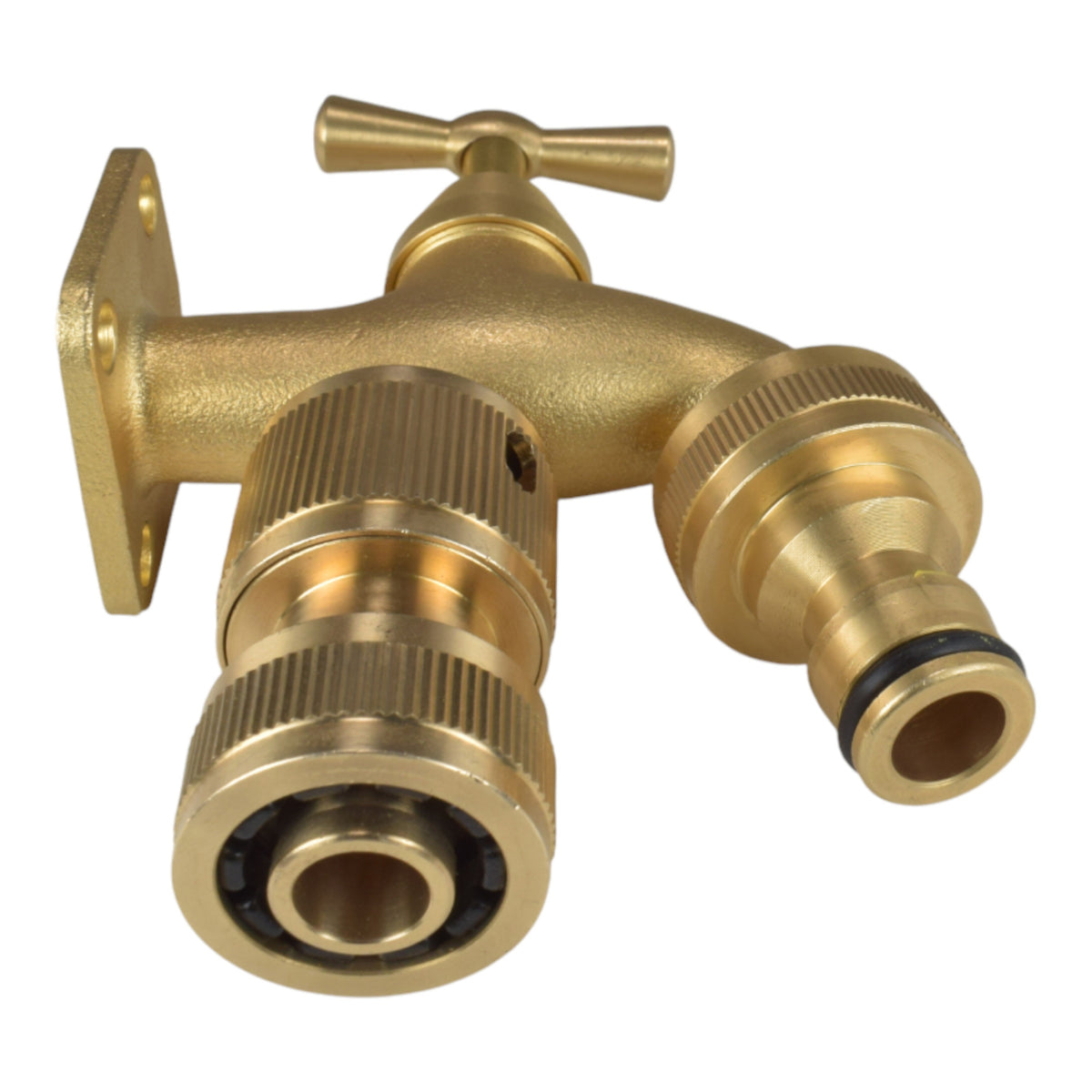 Brass Mounting-Plate Tap with Quick-Connect Inlet & Outlet Kit