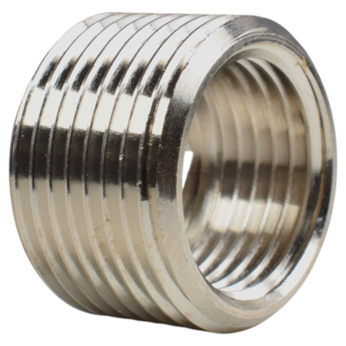 Nickel-Plated Brass Reducing Bush – ¾″ Male to ½″ Female BSP