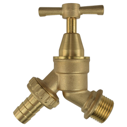Brass Bib Garden Tap Kit – ½″ / ¾″ BSP Inlet