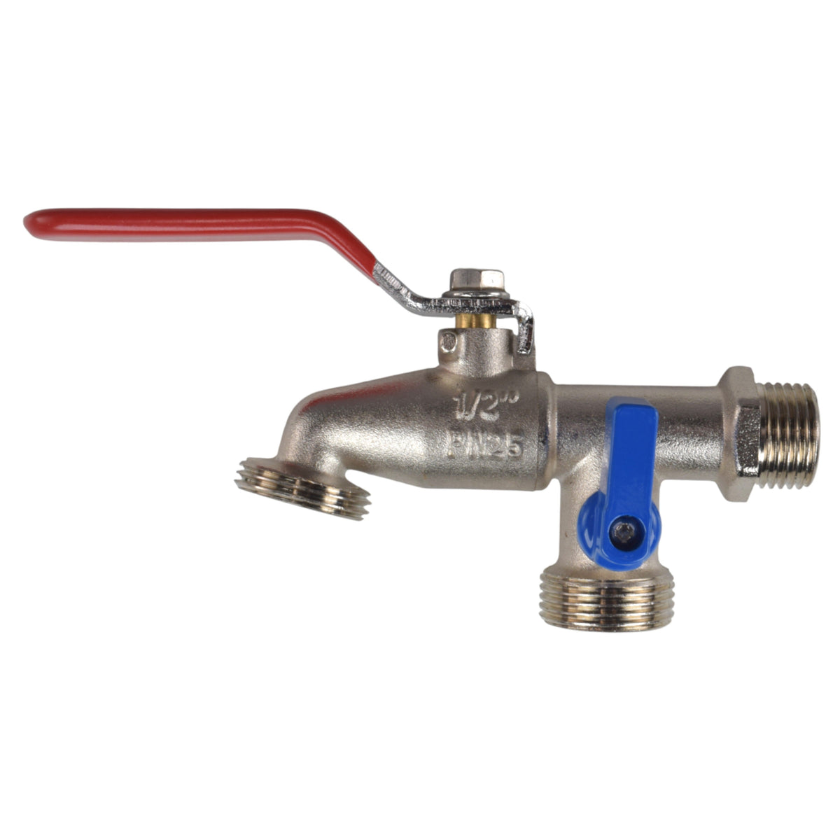 Double-Lever Metal Garden Tap Kit – ½″ / ¾″ BSP Inlet