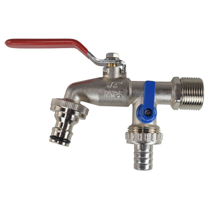 Double-Lever Metal Garden Tap Kit – ½″ / ¾″ BSP Inlet