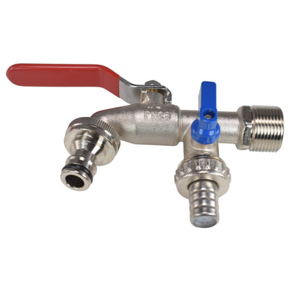 Double-Lever Metal Garden Tap Kit – ½″ / ¾″ BSP Inlet