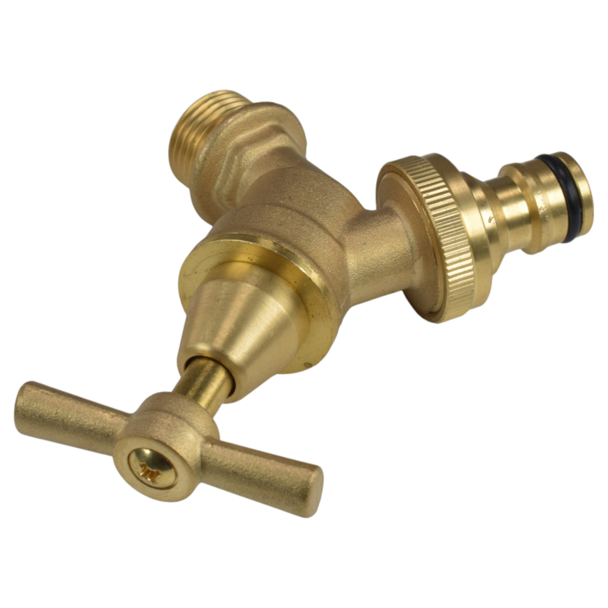 Brass Bib Garden Tap Kit – ½″ / ¾″ BSP Inlet
