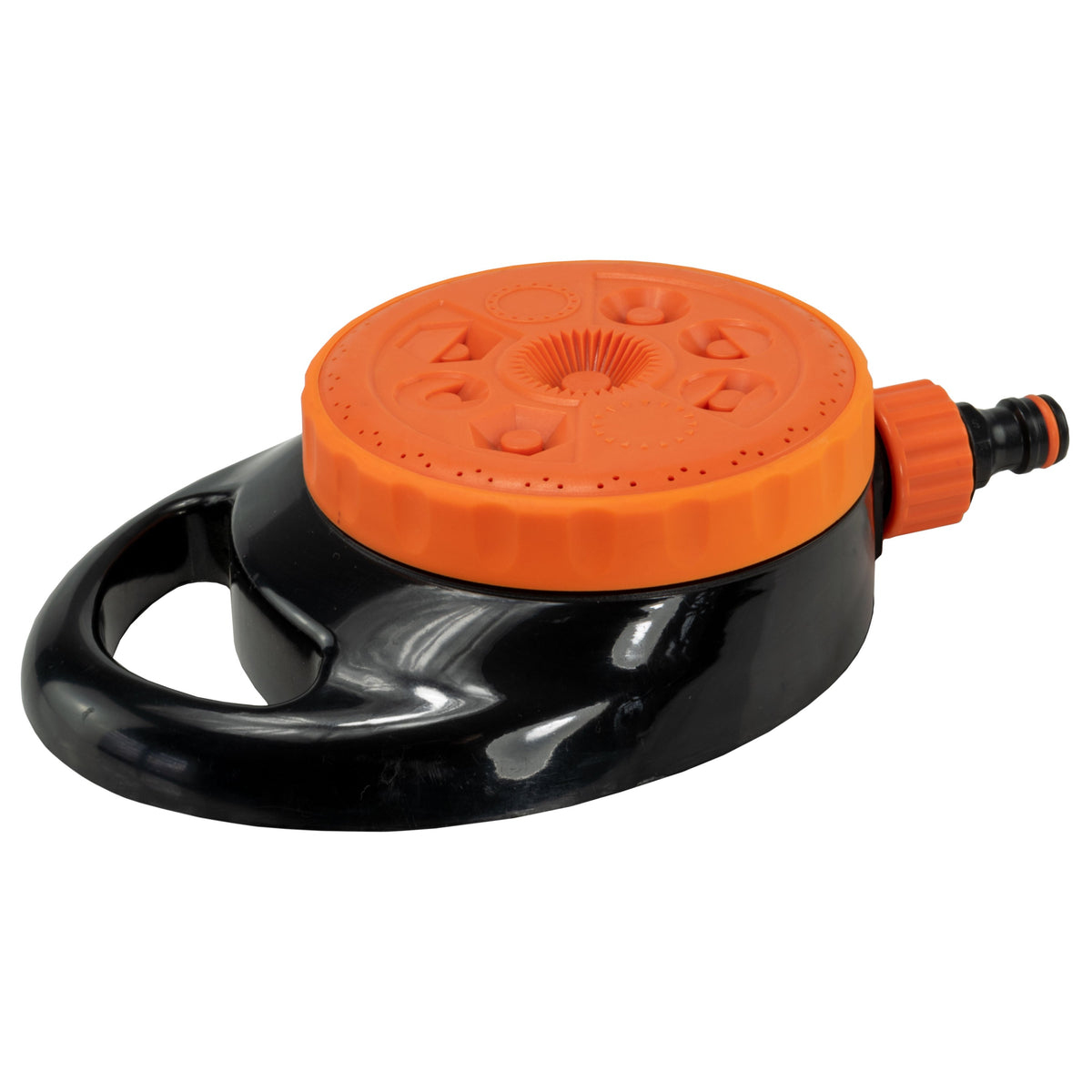 Bradas Eco Line 8-Pattern Static Sprinkler – Black & Orange