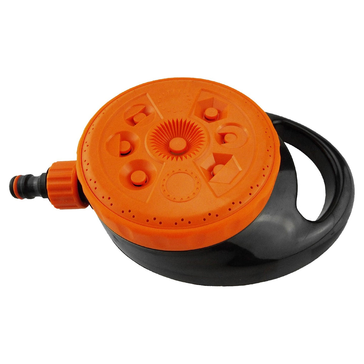 Bradas Eco Line 8-Pattern Static Sprinkler – Black & Orange
