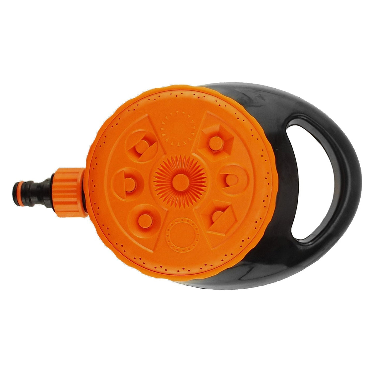 Bradas Eco Line 8-Pattern Static Sprinkler – Black & Orange