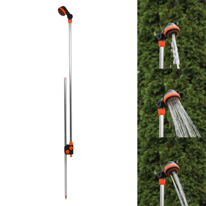 Black Line Garden Shower on Ground Stake – 150–210cm