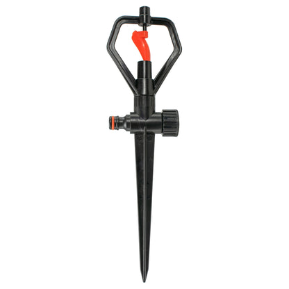 Rotary Butterfly Lawn Sprinkler on Spike (Black/Orange)