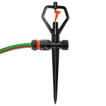 Rotary Butterfly Lawn Sprinkler on Spike (Black/Orange)