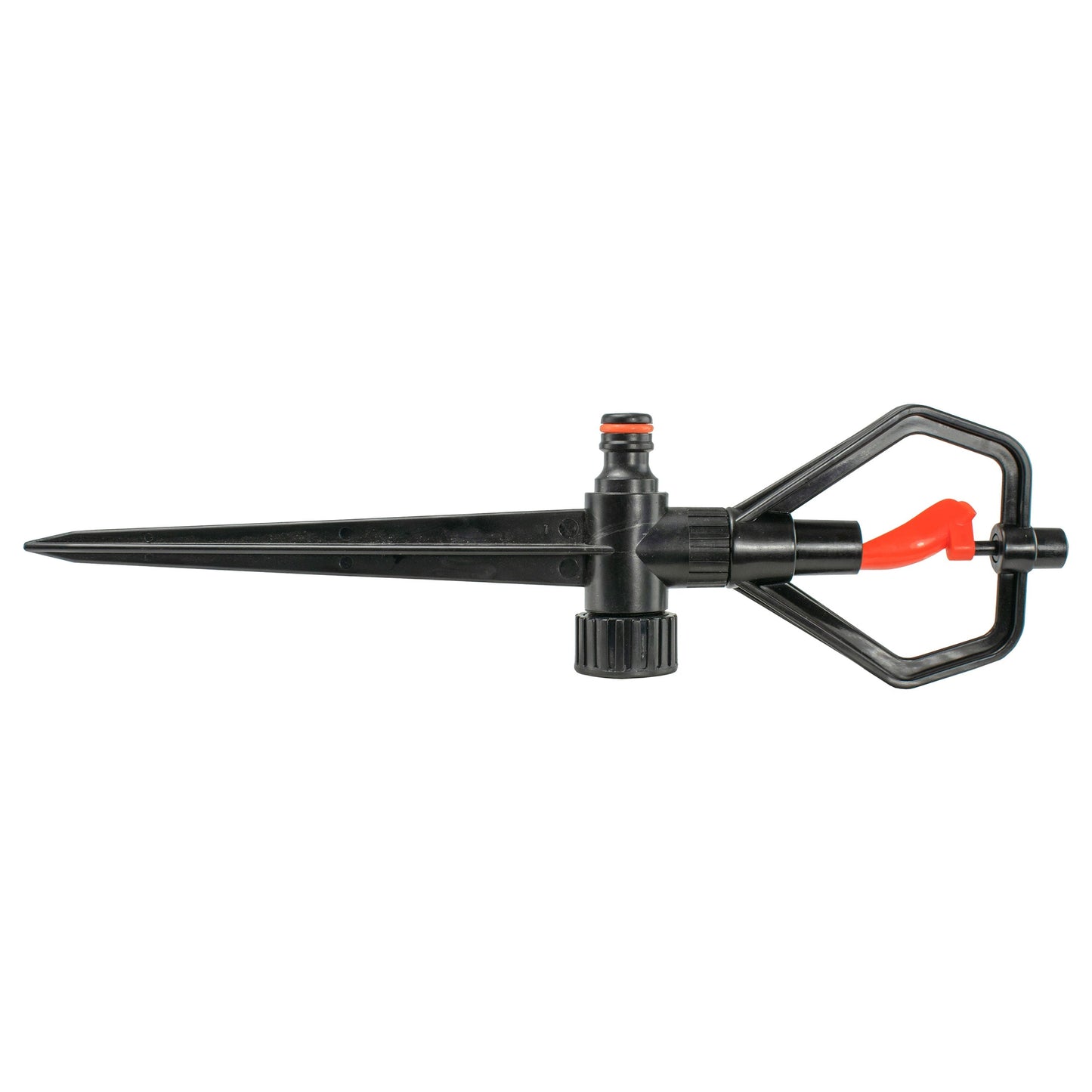 Rotary Butterfly Lawn Sprinkler on Spike (Black/Orange)