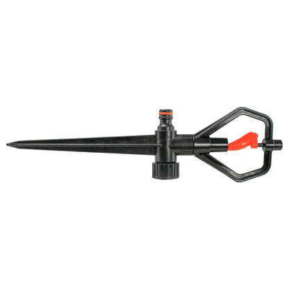 Rotary Butterfly Lawn Sprinkler on Spike (Black/Orange)