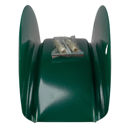 Green Wall-Mounted Metal Garden Hose Hanger with Fixings