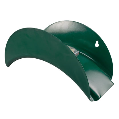 Green Wall-Mounted Metal Garden Hose Hanger with Fixings