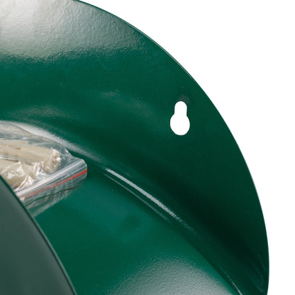 Green Wall-Mounted Metal Garden Hose Hanger with Fixings