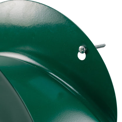 Green Wall-Mounted Metal Garden Hose Hanger with Fixings