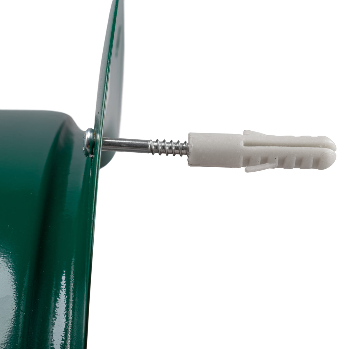 Green Wall-Mounted Metal Garden Hose Hanger with Fixings