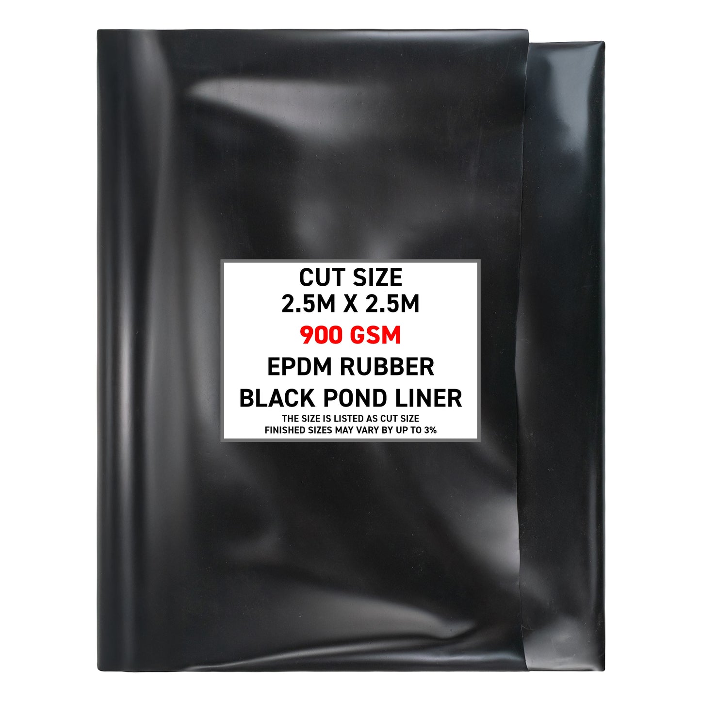 900gsm Rubber Pond Liner EPDM 2.5m x 2.5m