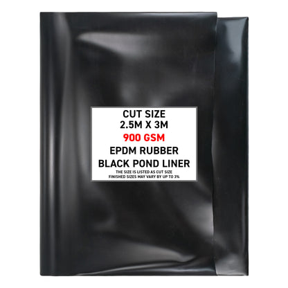 900gsm Rubber Pond Liner EPDM 2.5m x 3m
