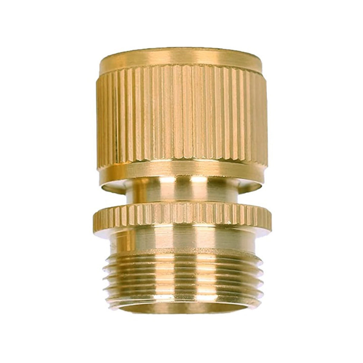 Brass Female Quick Hose Socket – ¾″ BSP Male; product design shown.