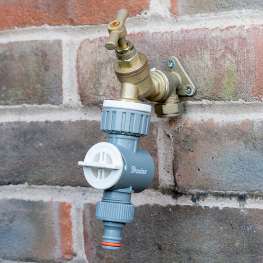 Garden Tap Filter with BSP Inlet and Quick Connect Outlet (White/Grey)