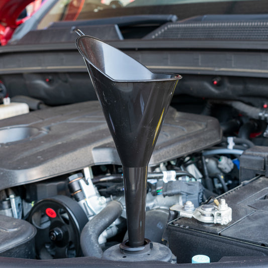 Car Fuel Funnel Cone Angled Top (Black)