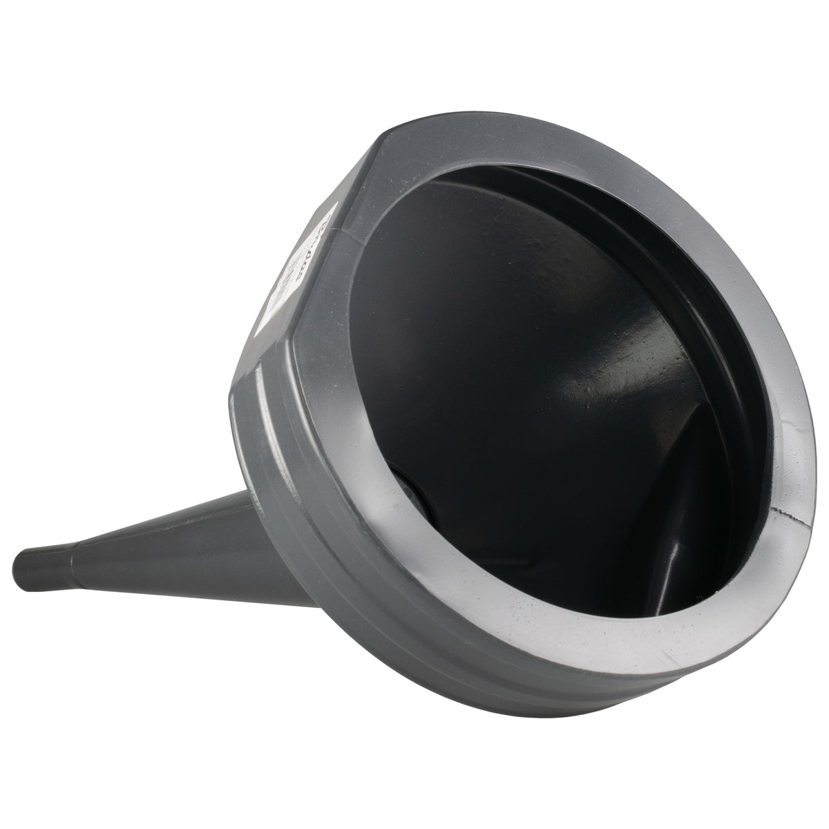 21cm Angled Fuel Funnel with Mesh Filter – Black
