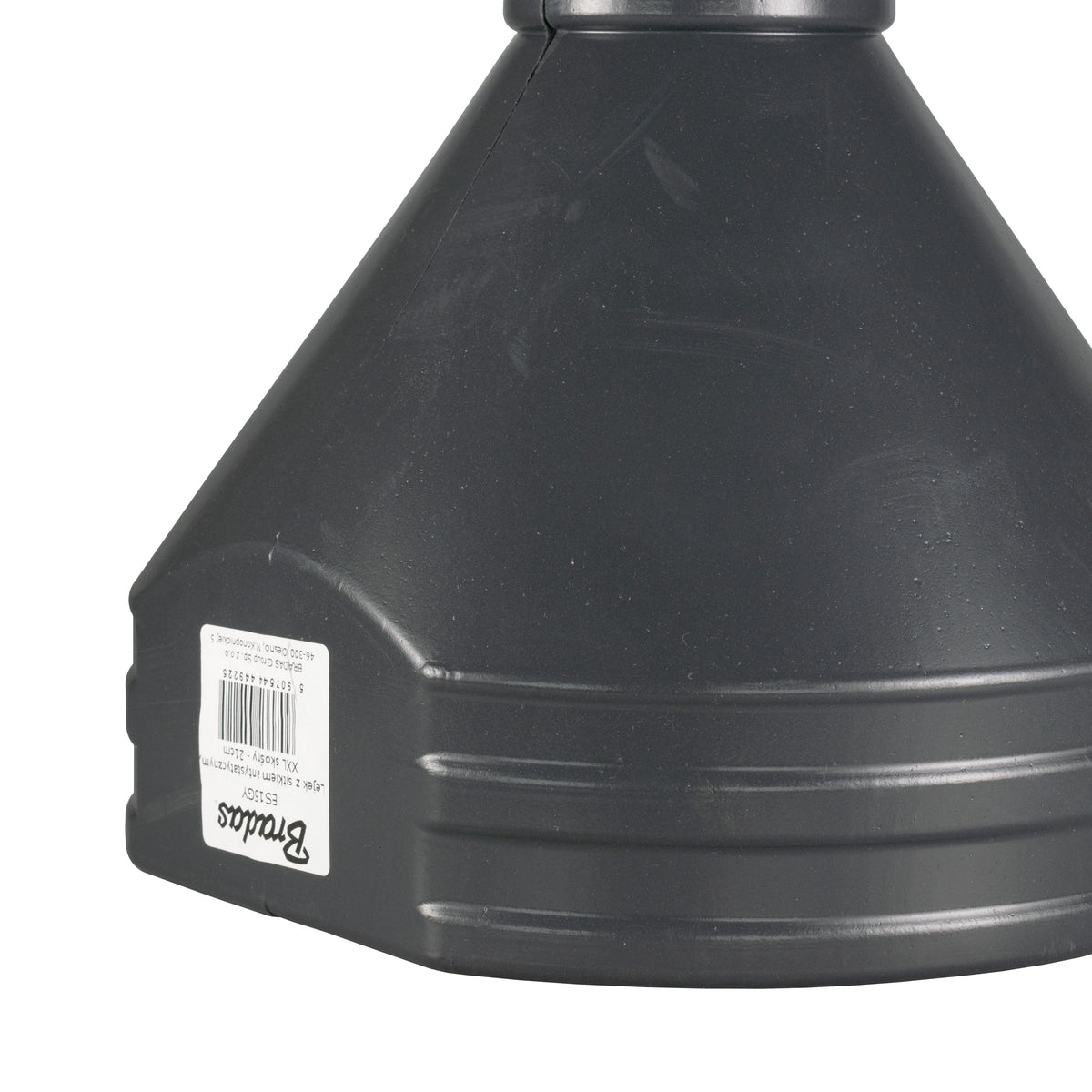 21cm Angled Fuel Funnel with Mesh Filter – Black