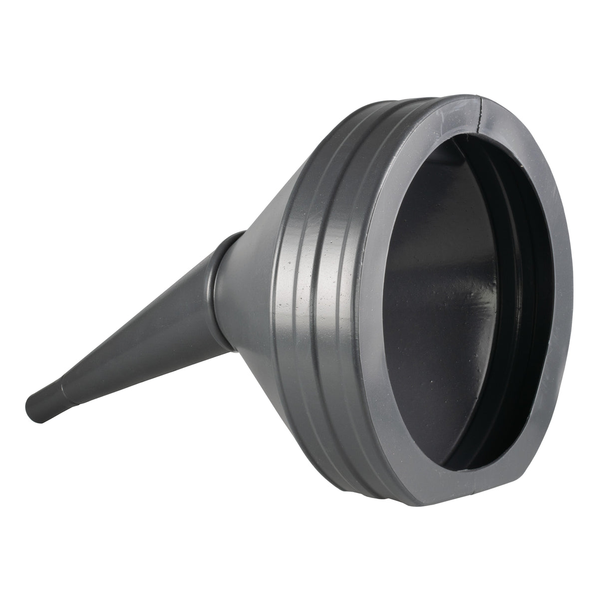 21cm Angled Fuel Funnel with Mesh Filter – Black
