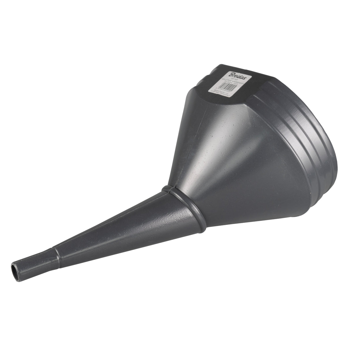 21cm Angled Fuel Funnel with Mesh Filter – Black