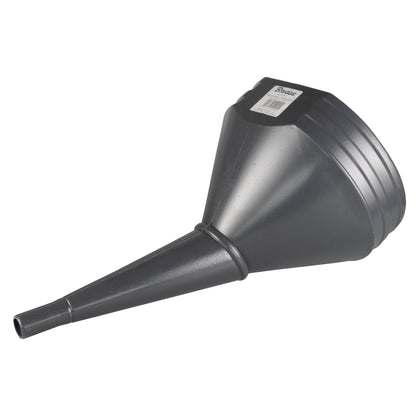 21cm Angled Fuel Funnel with Mesh Filter – Black