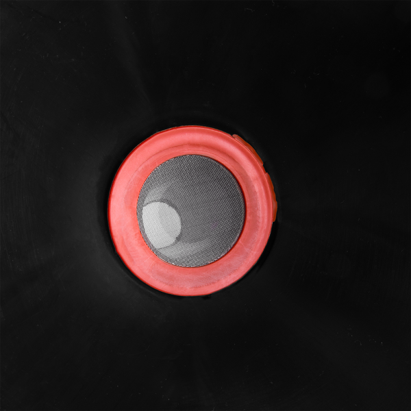 25cm Straight Fuel Funnel with Mesh Filter – Black