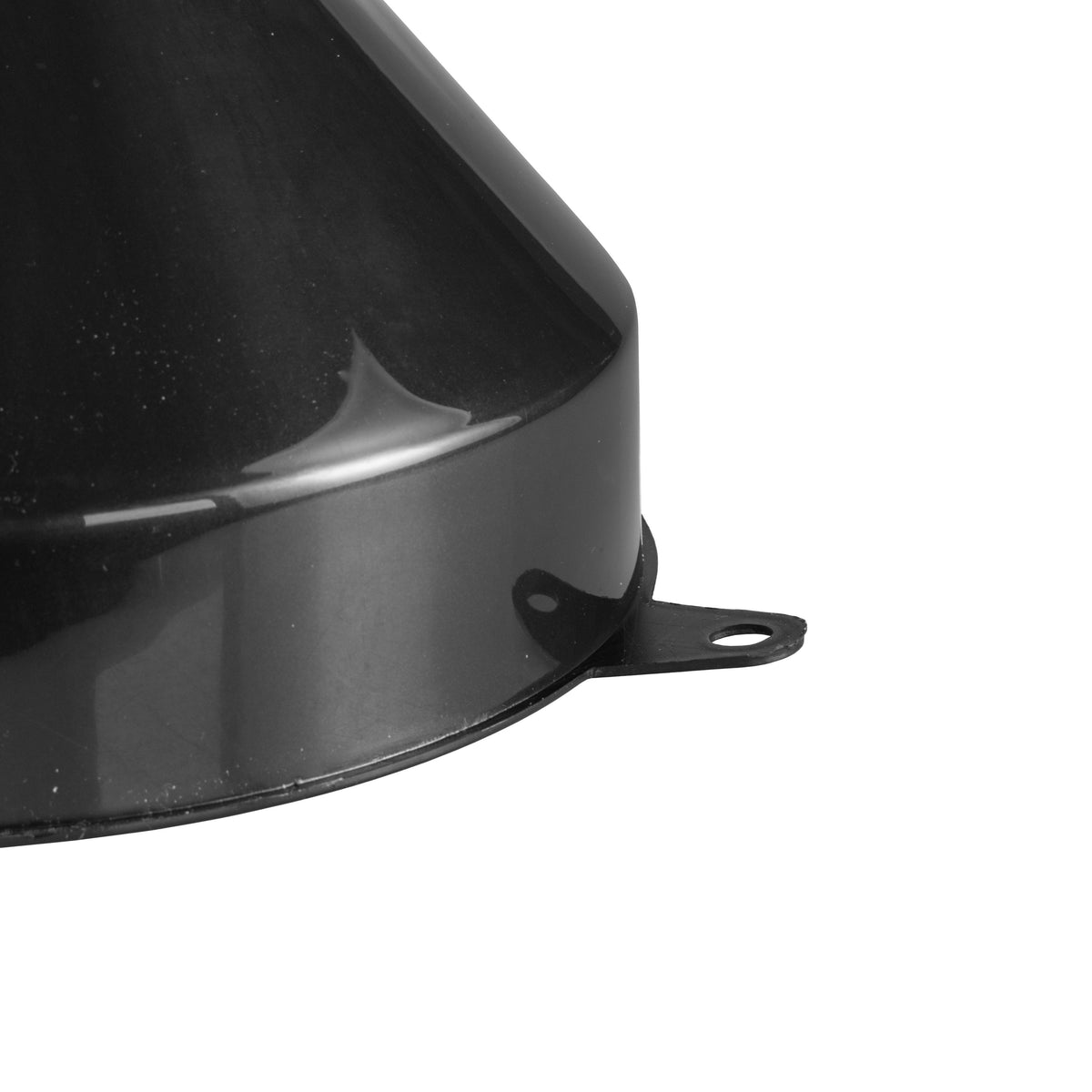 25cm Straight Fuel Funnel with Mesh Filter – Black