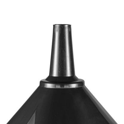 25cm Straight Fuel Funnel with Mesh Filter – Black