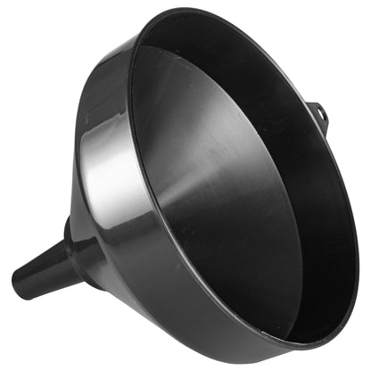 25cm Straight Fuel Funnel with Mesh Filter – Black