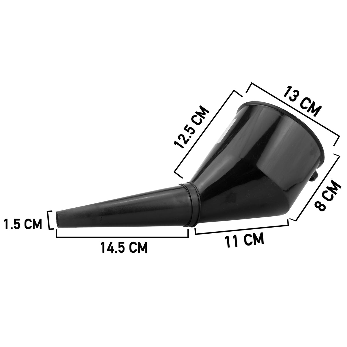 Angled Fuel Funnel Pair with Mesh Filters – Black & Green