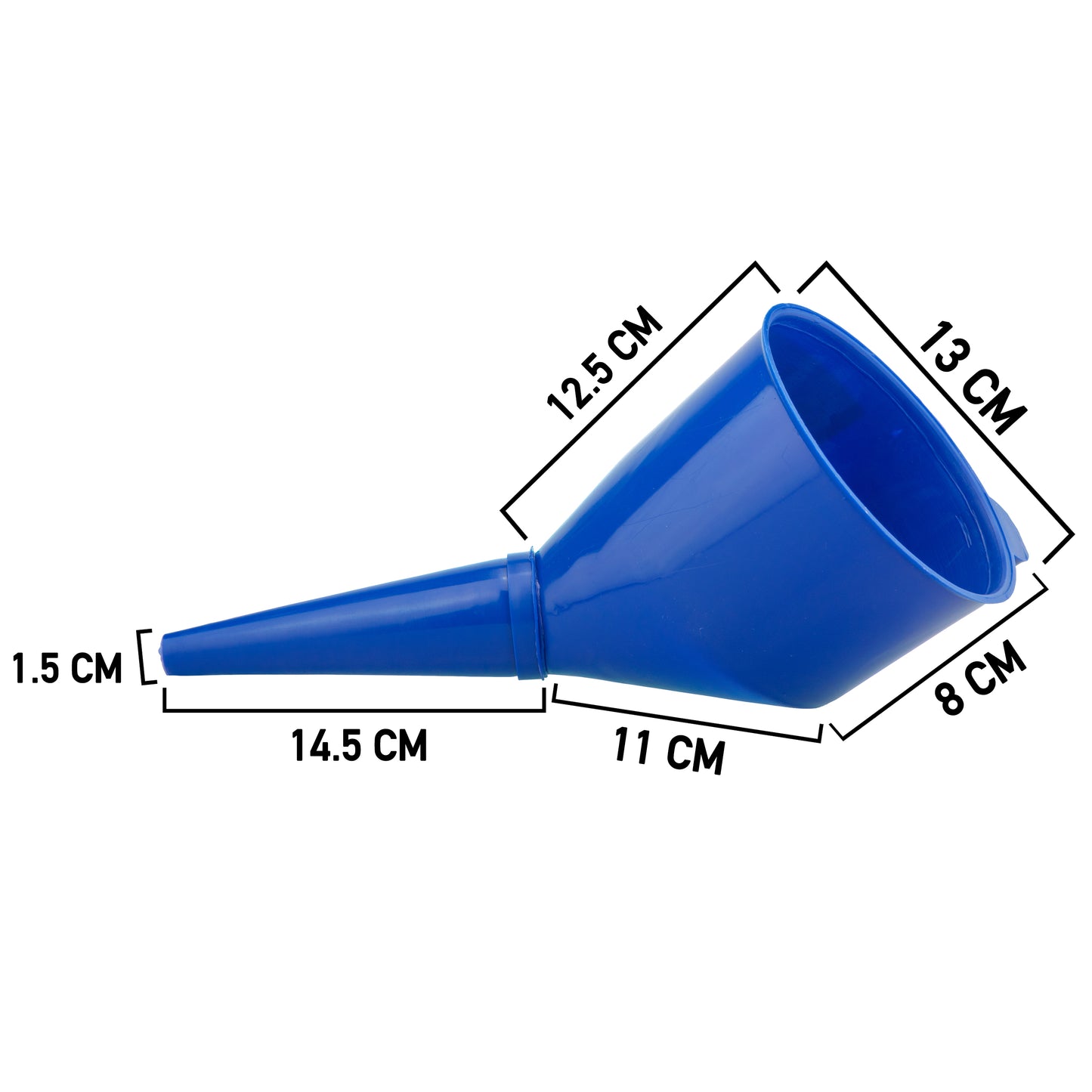 Car Fuel Funnel Angled Spout (Blue)