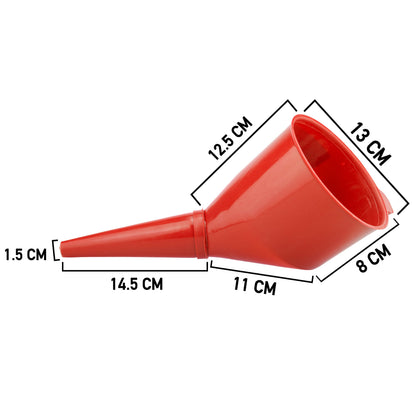 Angled Fuel Funnel Pair with Mesh Filters – Green & Red