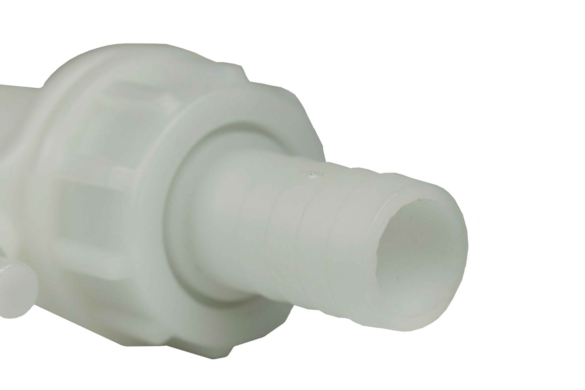 Manual Dispensing Nozzle – 1″ Hose Barb, 25mm Plastic Spout