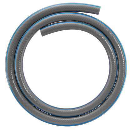 Grey ½″ Garden Hose Set with Two Black/Orange Connectors