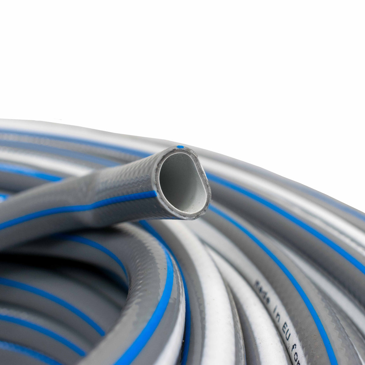 Grey ½″ Garden Hose Set with Two Black/Orange Connectors