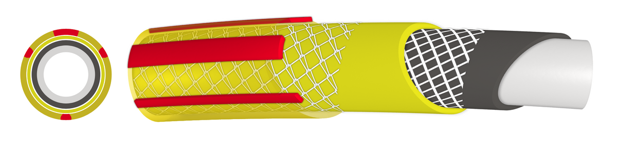 ¾″ Gold Six-Layer Garden Hose – 1m, 25m or 50m