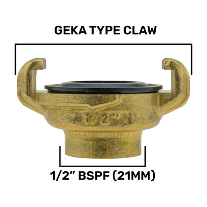Geka Type Claw Fitting - 1/2" BSPF