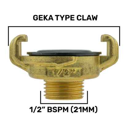 Geka Type Claw Fitting - 1/2" BSPM
