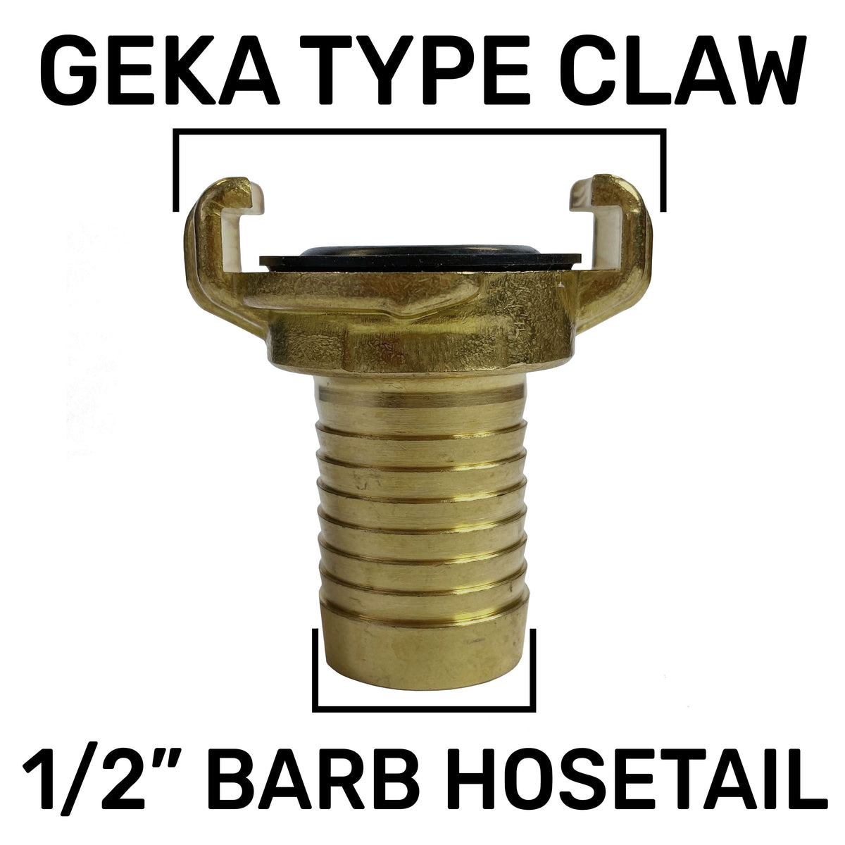 Yellow ½″ Garden Hose Kit with Two Geka-Type Claw Fittings