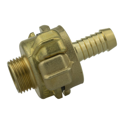 Geka-Type Brass Set – 13mm Hose Barb & ½″ BSP Male