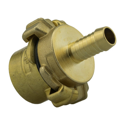 Geka-Type Brass Set – 13mm Hose Barb & 1″ BSP Female