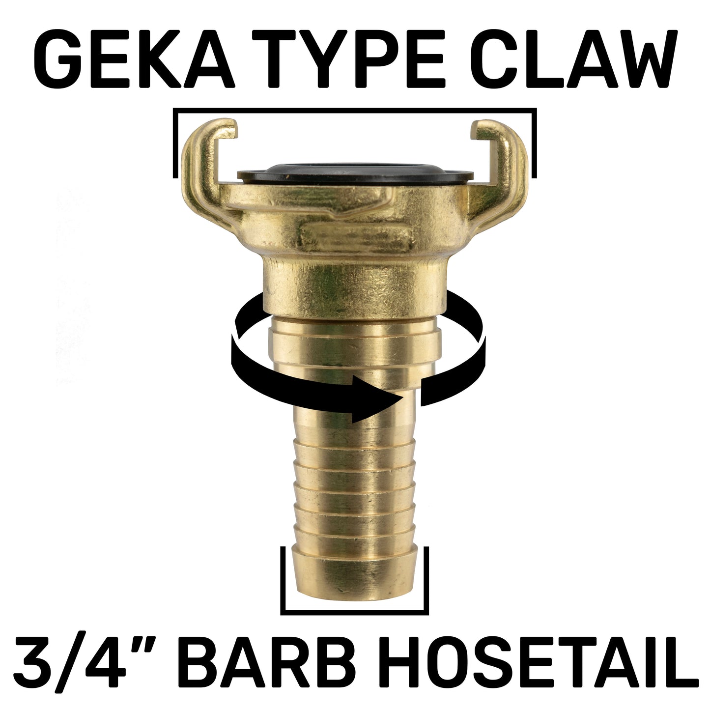 Geka Type Claw Fitting - Swivel 3/4" Hose
